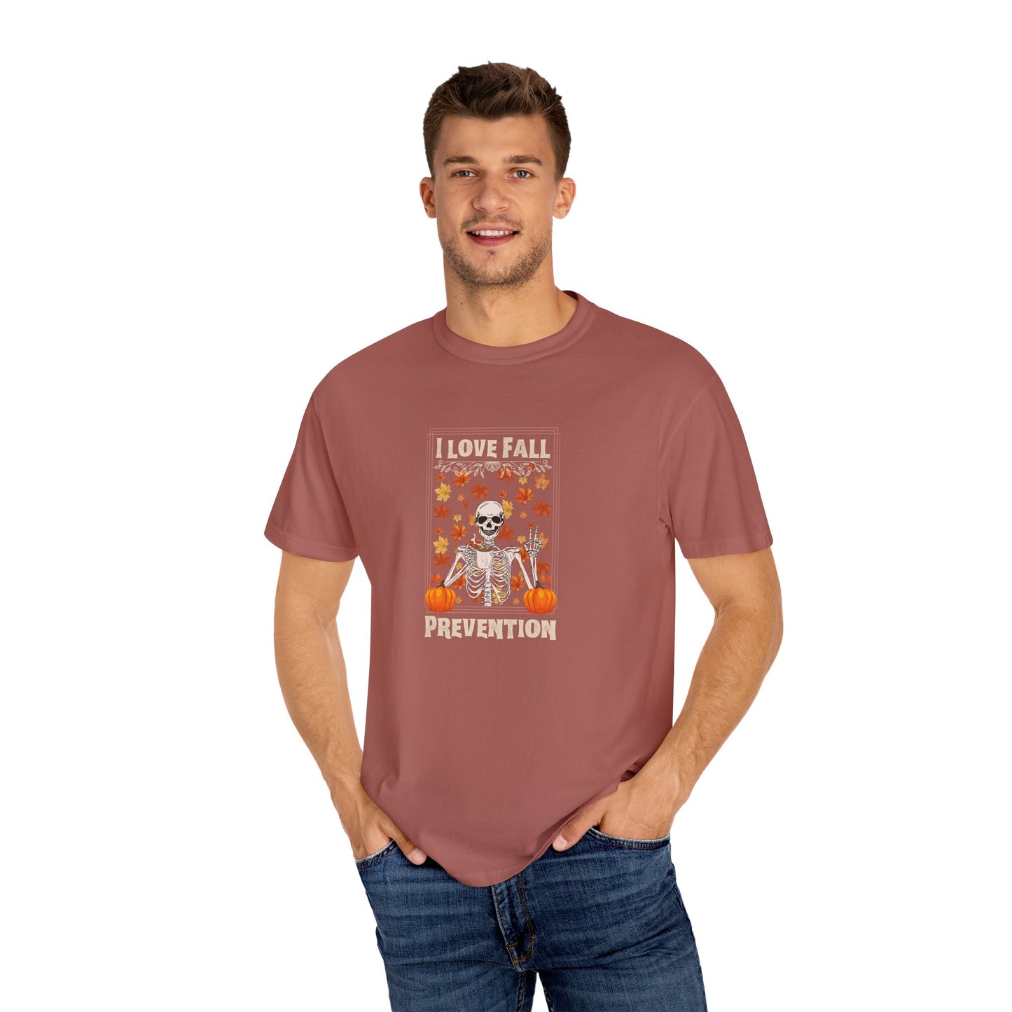 I Love Fall Prevention T-shirt with Fall Colors