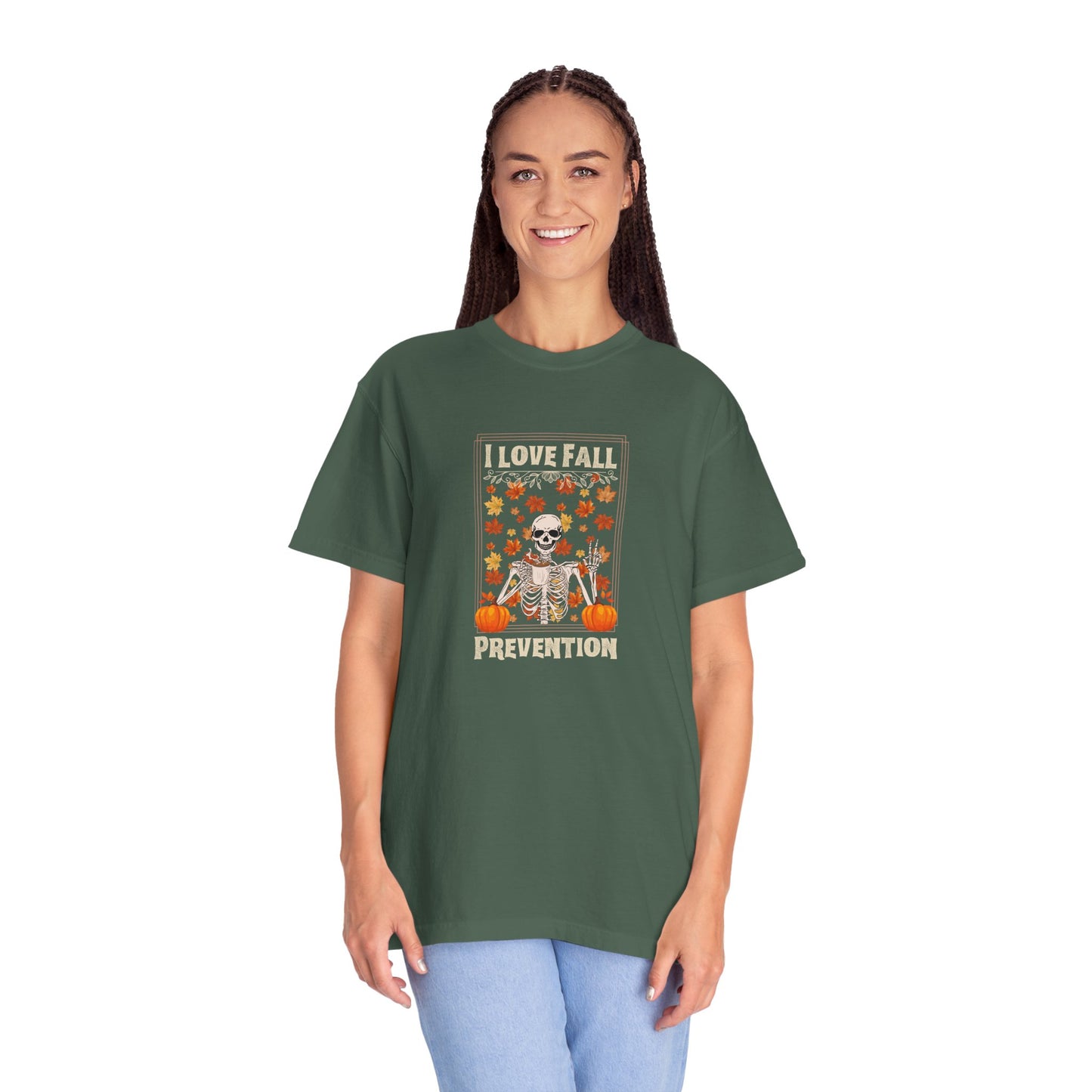 I Love Fall Prevention T-shirt with Fall Colors