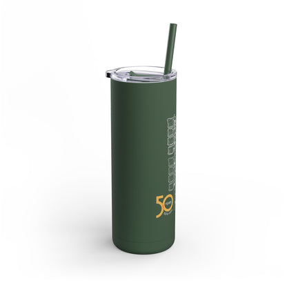 50th Spine Timeline Matte Tumbler, 20oz