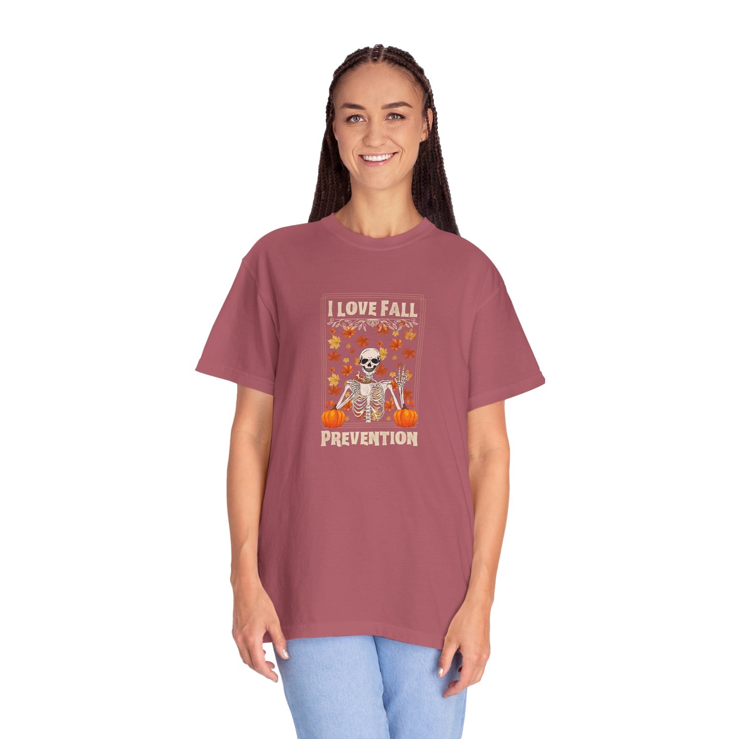 I Love Fall Prevention T-shirt with Fall Colors