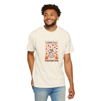 I Love Fall Prevention T-shirt with Fall Colors