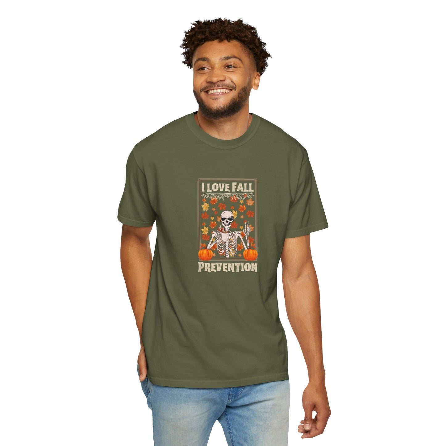 I Love Fall Prevention T-shirt with Fall Colors