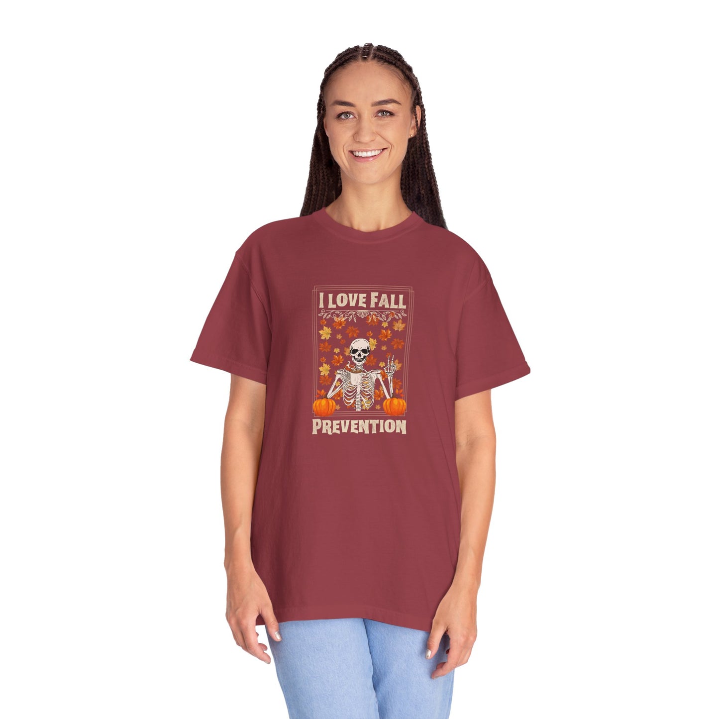 I Love Fall Prevention T-shirt with Fall Colors