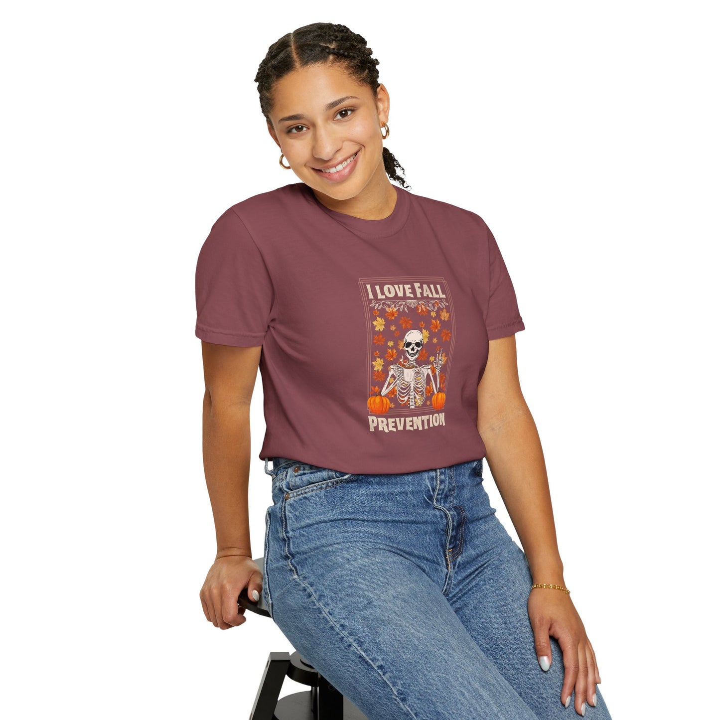 I Love Fall Prevention T-shirt with Fall Colors