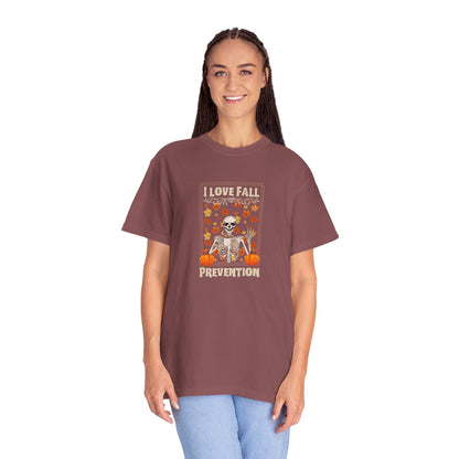 I Love Fall Prevention T-shirt with Fall Colors