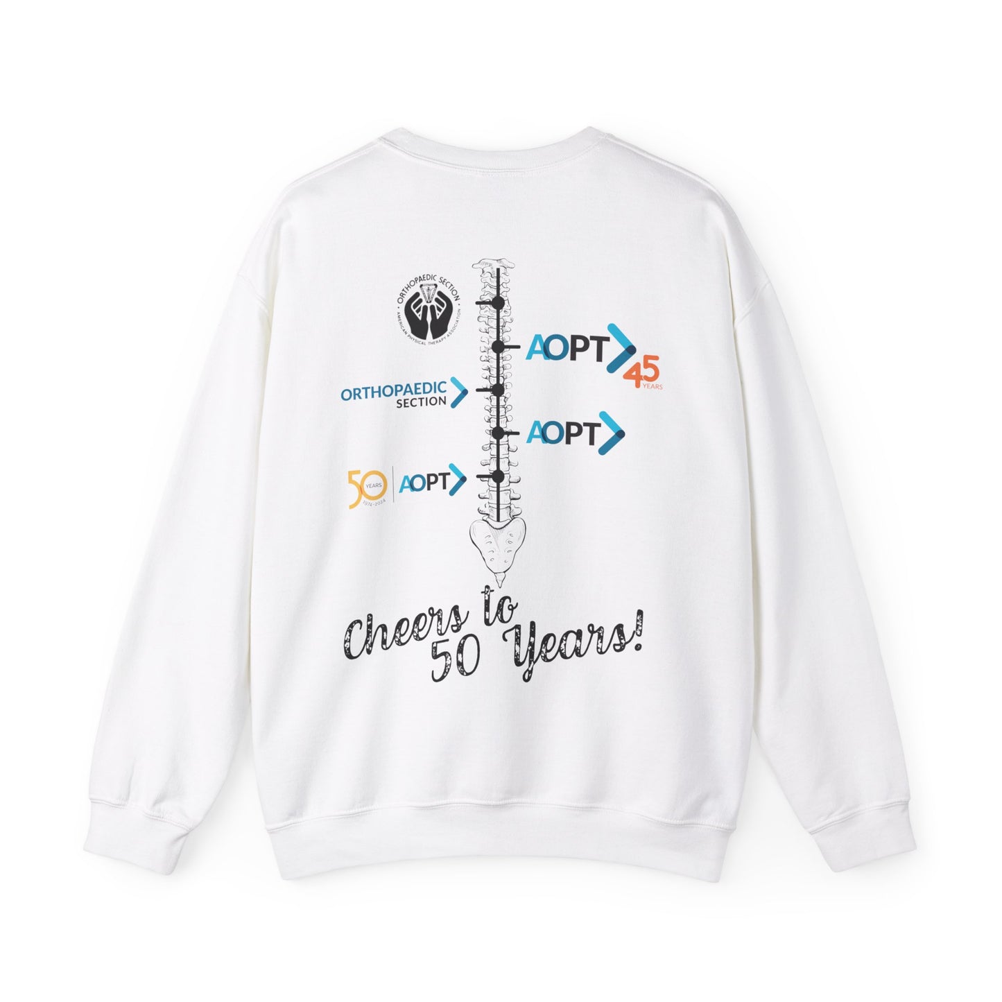50th Spine Timeline (on Back) Crewneck Sweatshirt