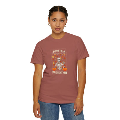 I Love Fall Prevention T-shirt with Fall Colors