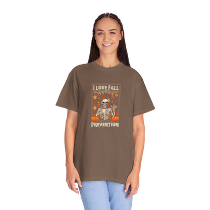 I Love Fall Prevention T-shirt with Fall Colors