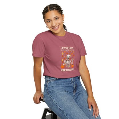 I Love Fall Prevention T-shirt with Fall Colors