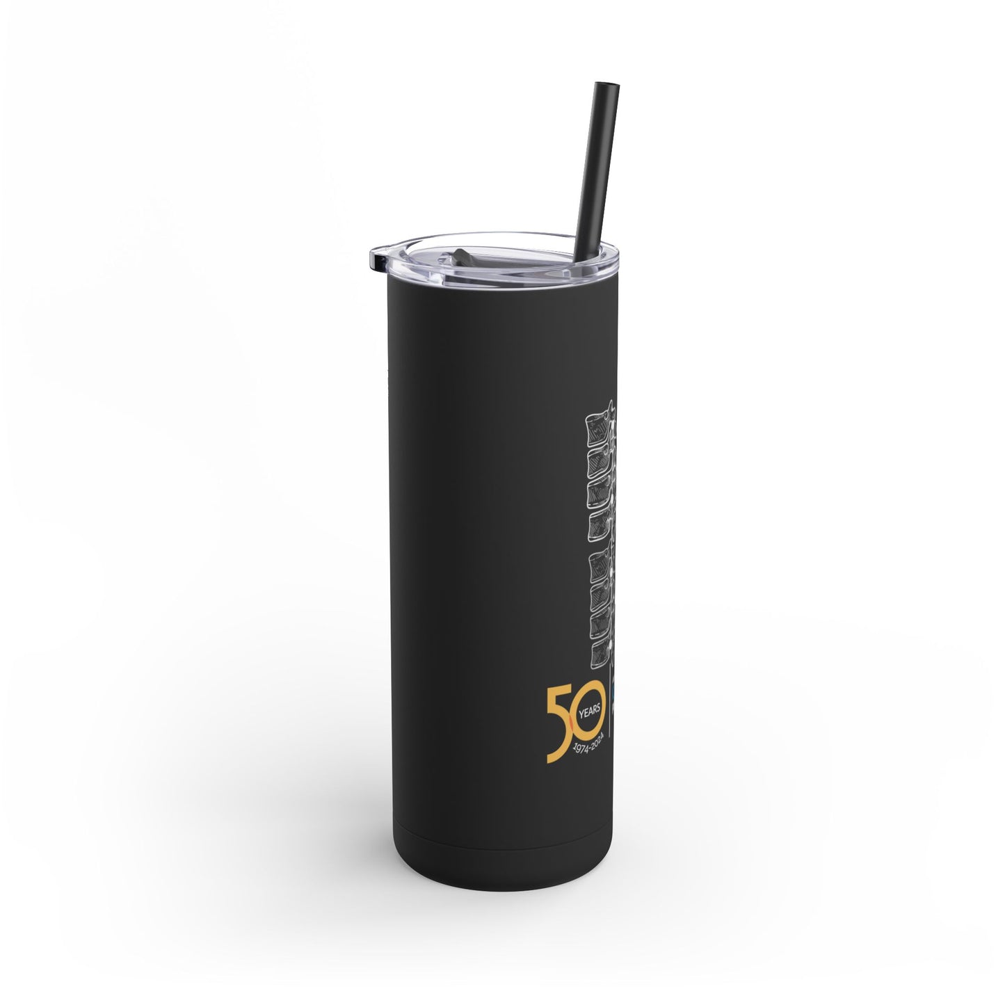 50th Spine Timeline Matte Tumbler, 20oz